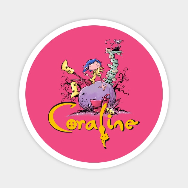 Coraline Magnet by Rickdraws